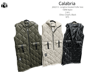 Calab - Longline Hooded Puffer Vest