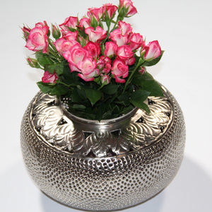 Medium Perforated Tyre Candlelight -Silver
