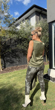 Load image into Gallery viewer, Channel Silky Camisole - Military Green (3 piece set available)