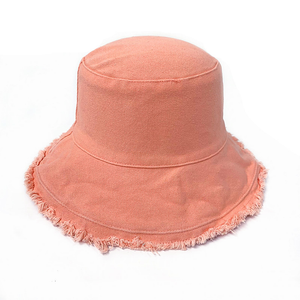 Hat - Cotton Bucket Hat - Peach