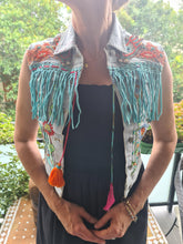 Load image into Gallery viewer, Talisman Embroidered Denim Vest
