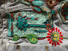 Load image into Gallery viewer, Talisman Embroidered Denim Vest

