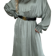 Load image into Gallery viewer, Snatched Waist Flattering Silky Sheath Dress