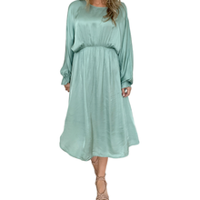 Load image into Gallery viewer, Snatched Waist Flattering Silky Sheath Dress