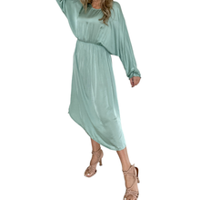 Load image into Gallery viewer, Snatched Waist Flattering Silky Sheath Dress