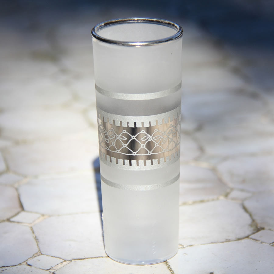 Set 6 - Shot Glass - Silver Frost - Vodka - Made in Morocco