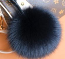 Load image into Gallery viewer, Keyrings - Fluffy Ball Keyring Navy