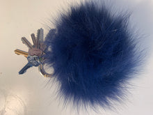 Load image into Gallery viewer, Keyrings - Fluffy Ball Keyring Soft Blue