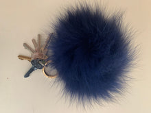 Load image into Gallery viewer, Keyrings - Fluffy Ball Keyring Navy