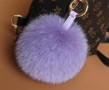 Load image into Gallery viewer, Keyrings - Fluffy Ball Keyring Soft Blue