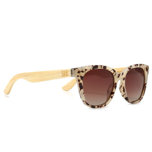 Load image into Gallery viewer, Sunglasses - LILA GRACE IVORY BURNT ORANGE- Brown Graduated Lens and White Maple Arms- Adult