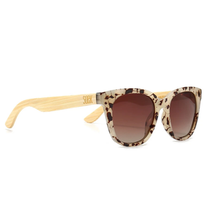 Sunglasses - LILA GRACE IVORY BURNT ORANGE-  Brown Graduated Lens and White Maple Arms- Adult
