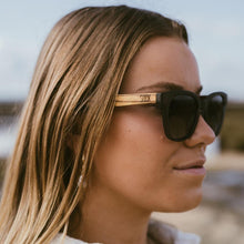 Load image into Gallery viewer, Sunglasses - LILA GRACE IVORY BURNT ORANGE- Brown Graduated Lens and White Maple Arms- Adult