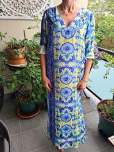 Load image into Gallery viewer, Summer Breeze Silky Maxi Embroidered Shift Dress