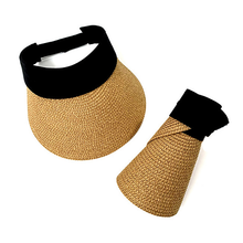 Load image into Gallery viewer, Hat - Roll Up Sun Visor - White