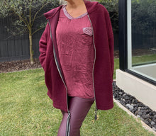 Load image into Gallery viewer, Sienna - Sequin V Neck Crinkle Shirt - Pink