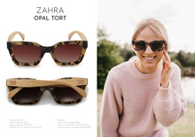 Load image into Gallery viewer, Sunglasses - Zahra -NUDE - Polarised Wooded Sunglasses with Nude Frame with Brown Adult