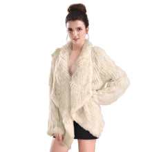 Load image into Gallery viewer, Jacket - Luxury soft rabbit fur - mid long Natural Brown

