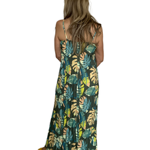 Load image into Gallery viewer, Palm Printed Pleated Stunning Maxi Summer Dress