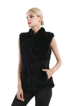 Load image into Gallery viewer, Rabbit Fur Vest - Straight - Black
