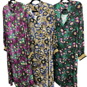 Murano Dress - Floral Printed Cuff Dress