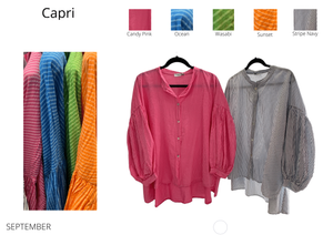 Capri - 100% cotton stripe top