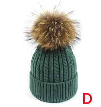 Load image into Gallery viewer, Beanie Spiral Ribbed Pattern Wool Blend with Removable Pom Pom Steel Blue
