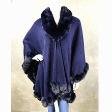 Load image into Gallery viewer, Cape - Faux Fur- Black
