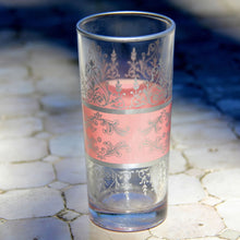 Load image into Gallery viewer, Set 6 - Tall Moroccan Tea Glass - Pale Pink Silver - Tunise Clear
