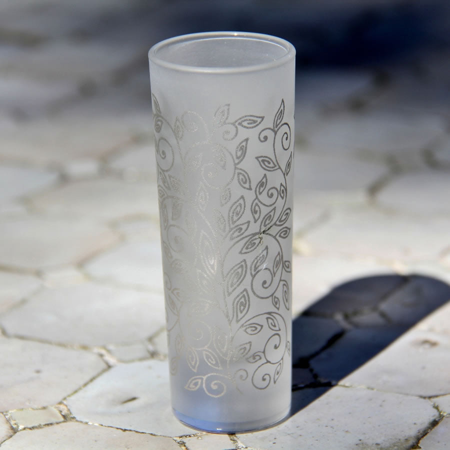 Set 6 - Shot Glass - Silver Frost - Vodka Glass - Moroccan