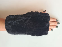 Load image into Gallery viewer, Gloves Rex Fingerless Gloves Black Snow top
