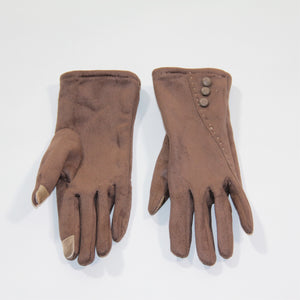 Glove Faux Suede Taupe