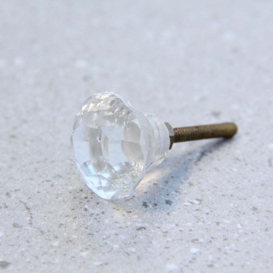 Diamond Glass - Clear 2cm - Door Drawer Knob