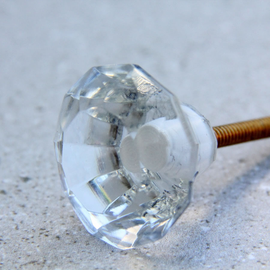 Diamond Glass - Clear 3cm - Door Drawer Knob
