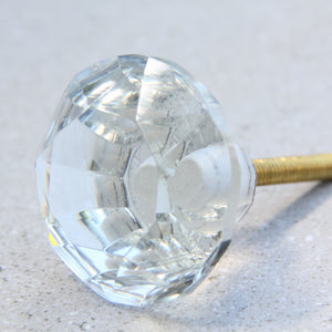 Diamond Glass - Clear 5cm - Door Drawer Knob