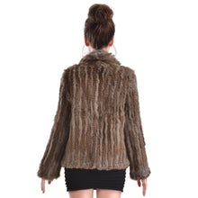 Load image into Gallery viewer, Jacket - Luxury soft rabbit fur - mid long Soft Brown
