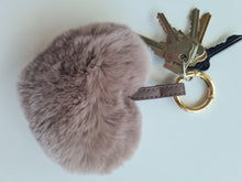 Load image into Gallery viewer, Keyrings - Heart Keyring Soft Grey
