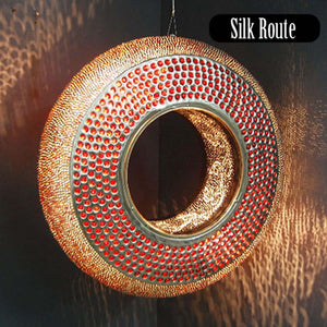 Vertical Ring Light with Red Beads