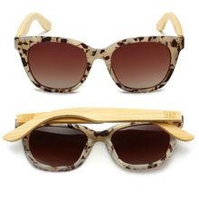 Load image into Gallery viewer, Sunglasses - LILA GRACE IVORY TORTOISE -  Brown Graduated Lens and White Maple Arms- Adult
