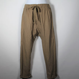Pants - Linen drop Crutch - Khaki