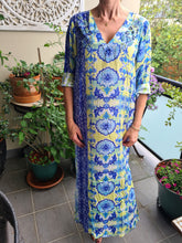 Load image into Gallery viewer, Summer Breeze Silky Maxi Embroidered Shift Dress
