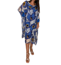 Load image into Gallery viewer, Pansy Silk Digital Print Dress
