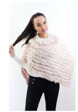 Load image into Gallery viewer, Poncho - Rabbit Fur - Soft Grey
