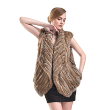 Load image into Gallery viewer, Vest - Rabbit Fur Long - Natural Brown
