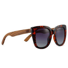 Load image into Gallery viewer, Sunglasses RIVIERA RED TORTOISE - Sustainable Wood Sunglasses with Brown Graduated Polarised Lens and Walnut Arms
