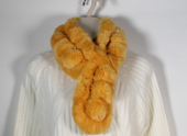Load image into Gallery viewer, Scarf Luxury Soft Rex Rabbit Multi Ball Mustard

