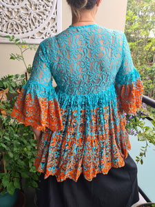 Lace Mini Embroidered Mini Dress or Top