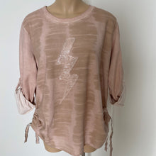 Load image into Gallery viewer, Top-J80537-Tuono- Sequin Thunder Cotton Top - Shell Pink
