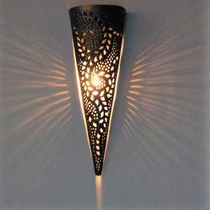 Medium Cone-Shaped Sconce Wall Light - Matte Black