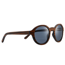 Load image into Gallery viewer, Sunglasses - WANDERER - Oak wood Frame with Black Polarised Lens
